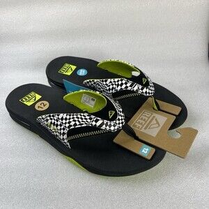 Reef Fanning Swell Checkers Mens 12 Sandals Surfing Flip Flops Beach